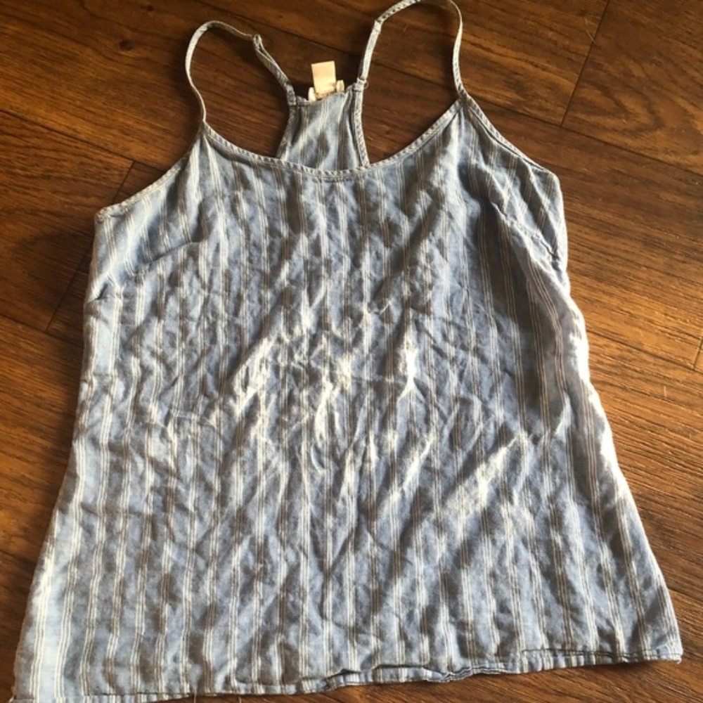 J. Crew Blue and White Tank Top Size 2